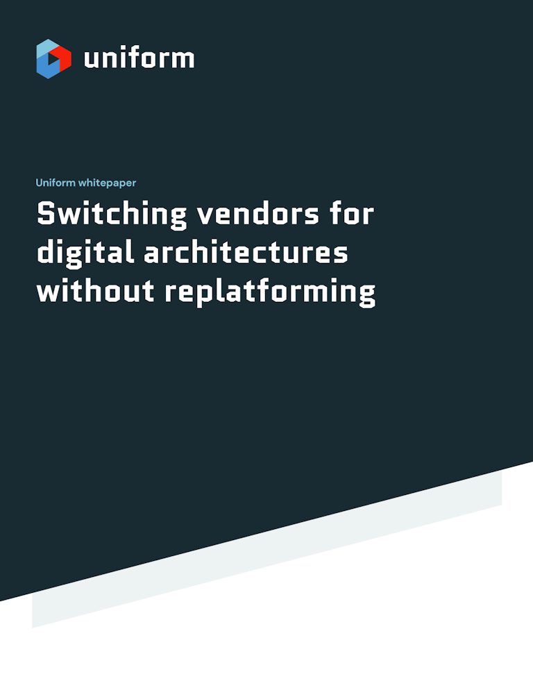 Switching vendors for digital architectures without replatforming