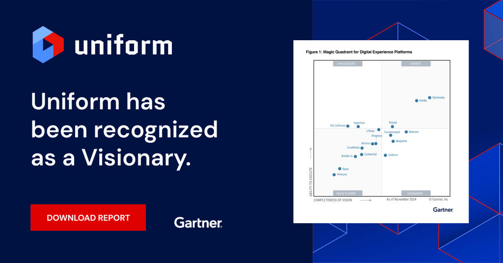 Uniform recognized in the Gartner® 2025 Magic Quadrant™ for Digital Experience Platforms
